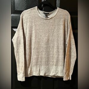 Eileen Fisher 100% Pure Organic Linen Pullover Crewneck Sweater